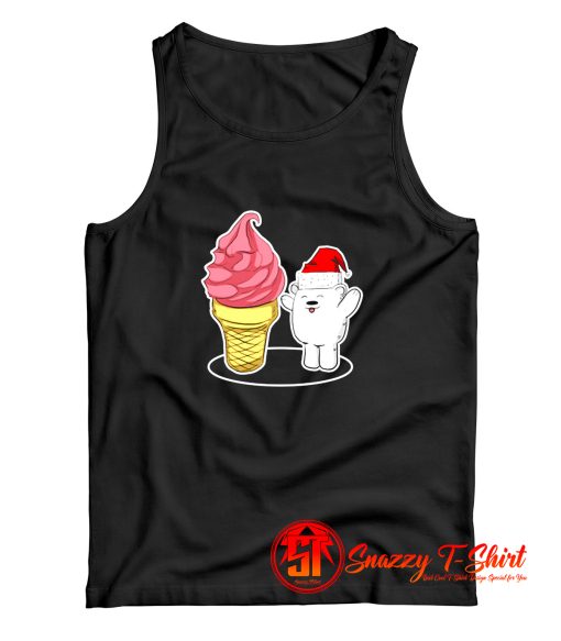 Polar Bear With Hat And Soft Ice Cream Tank Top