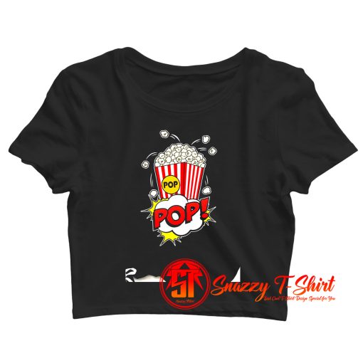 Popcorn Lovers Vintage Crop Top Shirt