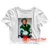 Princess Diana Smiling Wearing Philadelphia Eagles Jacket Crop Top Shirt