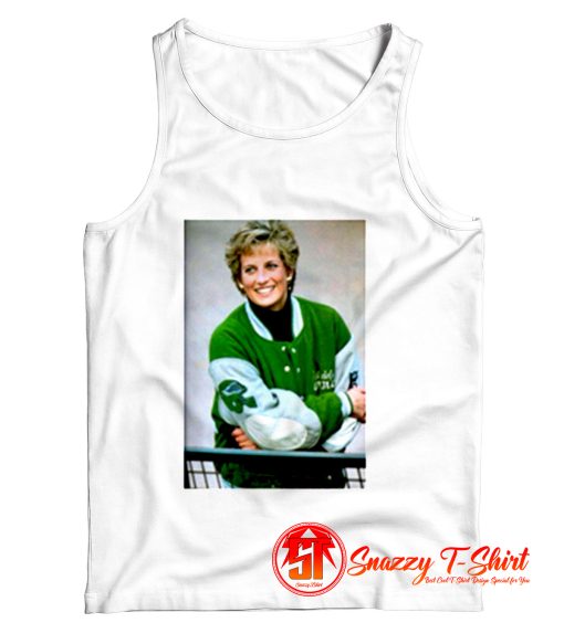 Princess Diana Smiling Wearing Philadelphia Eagles Jacket Tank Top