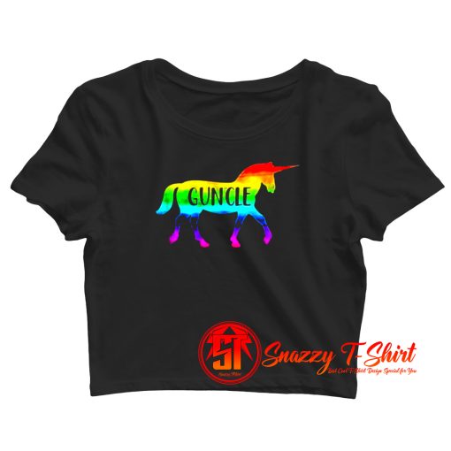 Proud Guncle Unicorn Crop Top Shirt