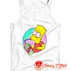 Psychedelic Bart Simpson Trippy Cartoon Funny Vector Art Tank Top