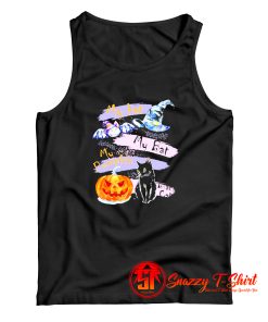 Pumpkin Black Cat Halloween Tank Top