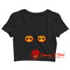 Pumpkin Boobs Funny Halloween Unisex Crop Top Shirt