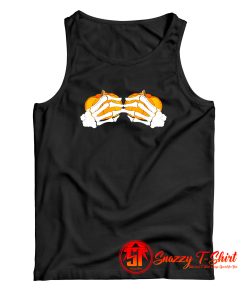 Pumpkin Boobs Skeleton Tank Top