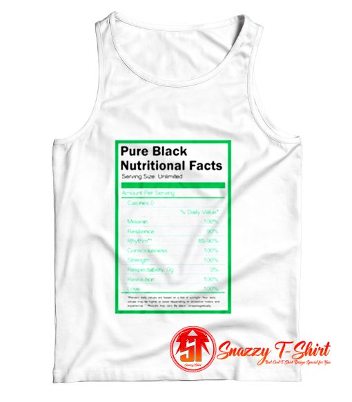 Pure Black Nutritional Facts Tank Top