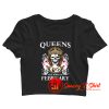 Queens are born in february skull Crop Top Shirt