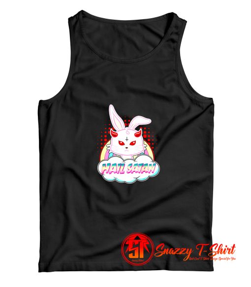 Rabbit Hail Satan Easter Demonic Baphomet Tank Top