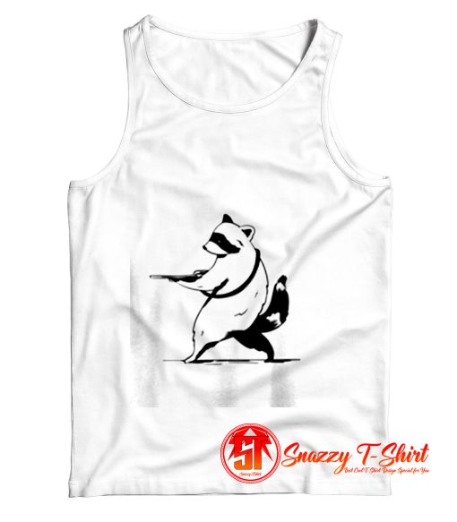 Raccoon Gun Panda Tank Top