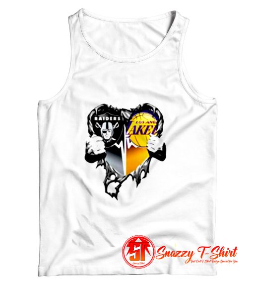 Raiders and Los Angeles Laker inside Heart Tank Top