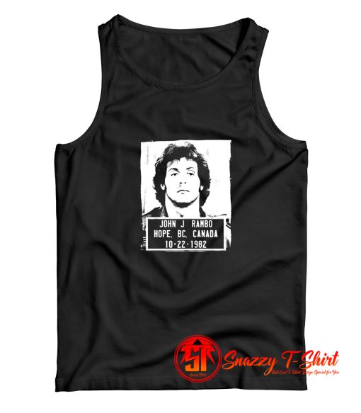 Rambo Police Mugshot Tank Top