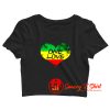 Rastafari One Love Vintage Jamaican Heart Crop Top Shirt