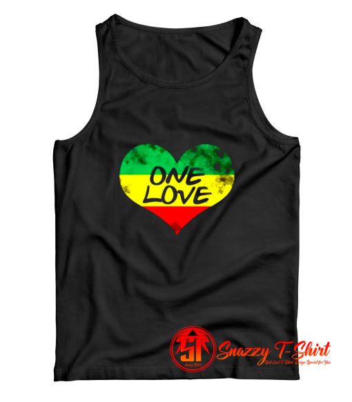 Rastafari One Love Vintage Jamaican Heart Tank Top