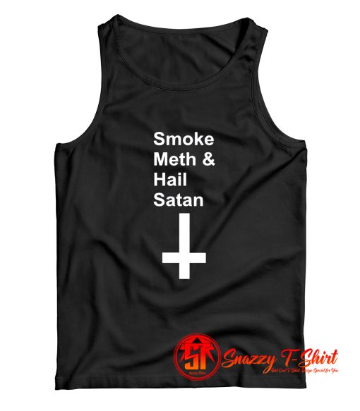 Reality Glitch Smoke Meth Hail Satan Tank Top