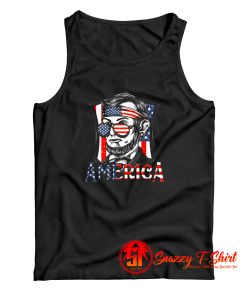 Retro 4th of July Abraham Lincoln Tank Top