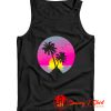 Retro 80s Aesthetic Sunset In A Circle Tank Top