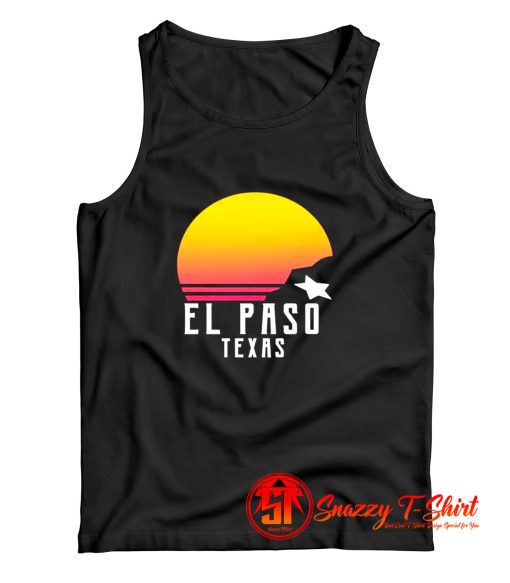 Retro El Paso Texas Sunset Tank Top