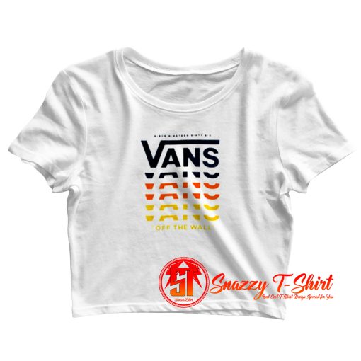 Retro Fades Vans Off The Wall Crop Top Shirt