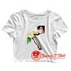 Retro Pin Up Girl Crop Top Shirt