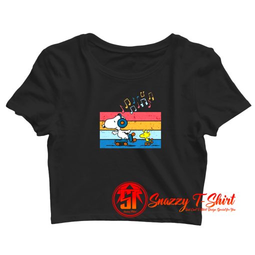 Retro Snoopy Crop Top Shirt