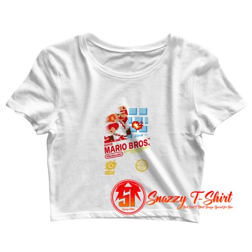 Retro Super Mario Brothers Nintendo Game Cover Swea Crop Top Shirt