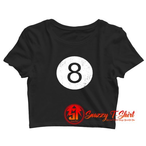 Retro Vintage 8 Ball Logo Crop Top Shirt