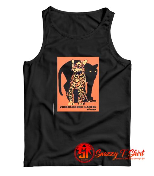 Retro vintage Munich Zoo big cats Tank Top