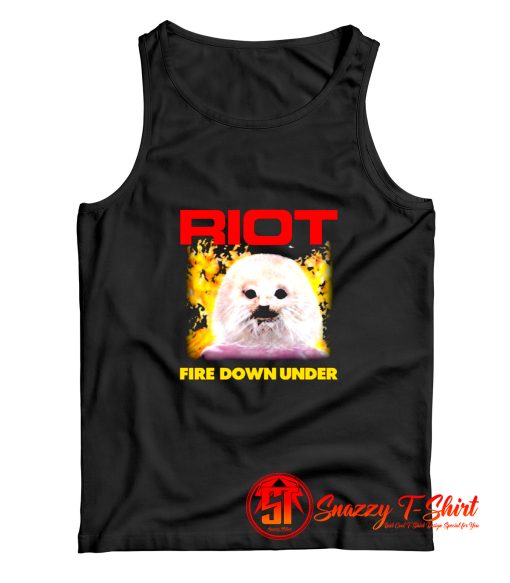 Riot Fire Down Under Heavy Metal Running Wild Tank Top