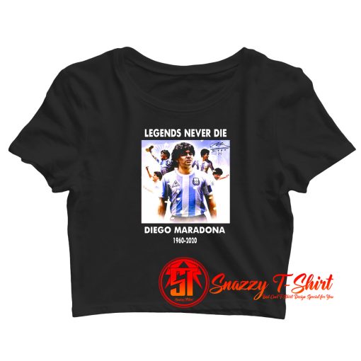 Rip Diego Maradona Legend Football Crop Top Shirt