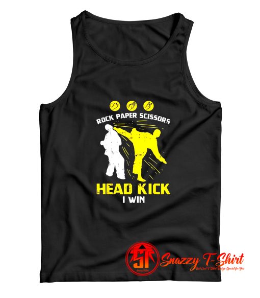 Rock Paper Scissors Headkick Win Tank Top