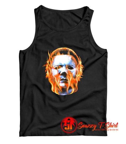 Rock Rebel Halloween II Michael Myers Flames Tank Top