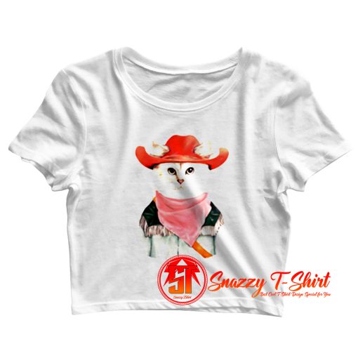 Rodeo Cat Crop Top Shirt