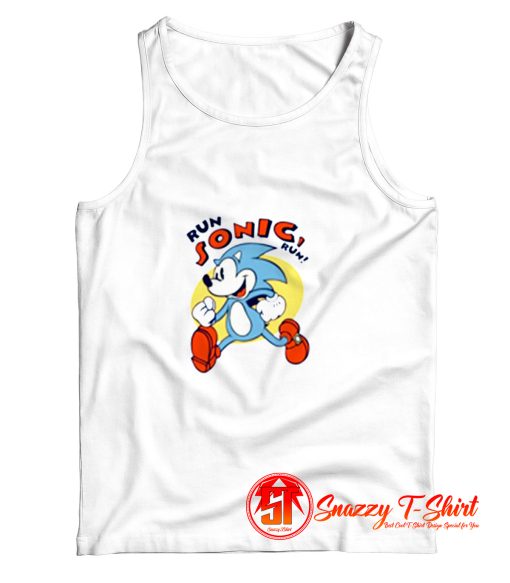 Run Sonic The Hedgehog Cartoon Tank Top