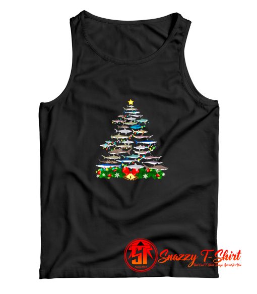 SHARK Christmas Tree Sweater Tank Top