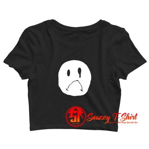 Sad Face Emoji Meme Crop Top Shirt