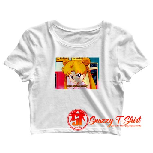 Sailor Moon Boys Are The Enemy Crop Top Shirt