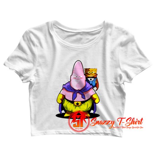 Saiyan SpongeBob Majin Buu Funny Crop Top Shirt