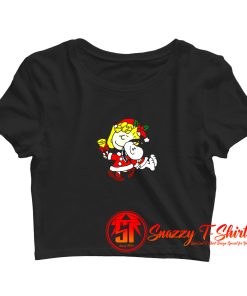 Sally brown and snoopy Crop Top Shirt