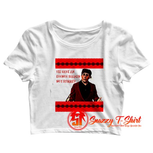 Santa Bond Christmas is coming thats what she said michael scott Crop Top Shirt