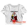 Santa Christmas is Coming Crop Top Shirt