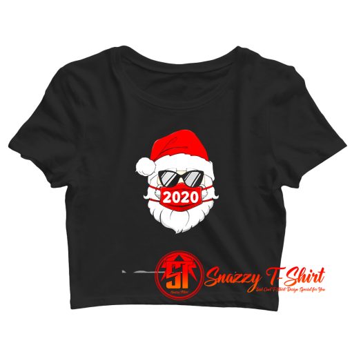 Santa Claus face mask 2020 Christmas Crop Top Shirt