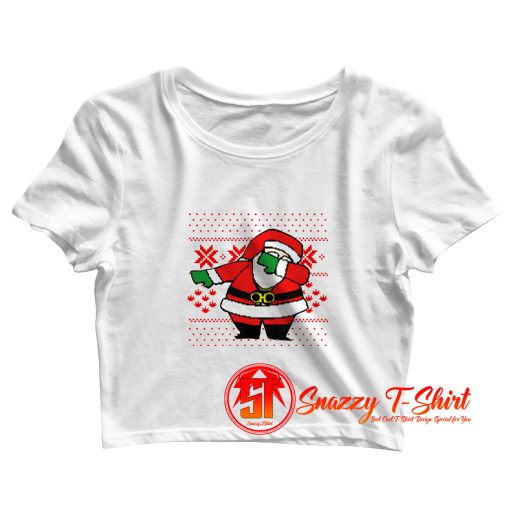 Santa Dab On Em Crop Top Shirt