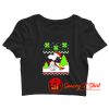 Santa Peanuts Snoopy And Woodstock Crop Top Shirt