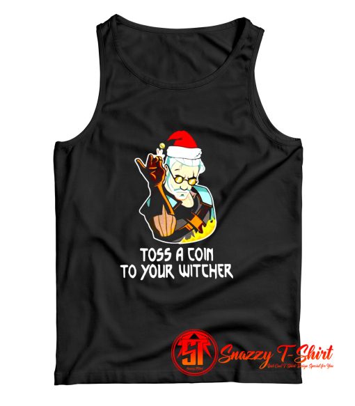 Santa Salt Bae Toss A Coin To Your Witcher Christmas Tank Top