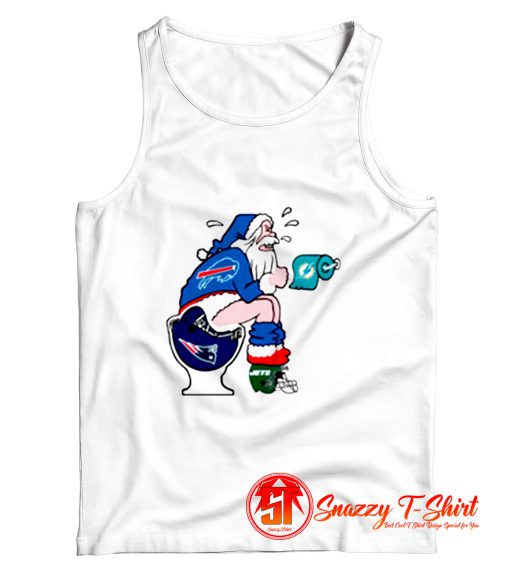 Santa Sitting Toilet New England Patriots Tank Top