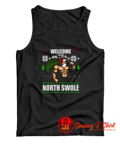 Santa Welcome to North Swole Christmas Tank Top