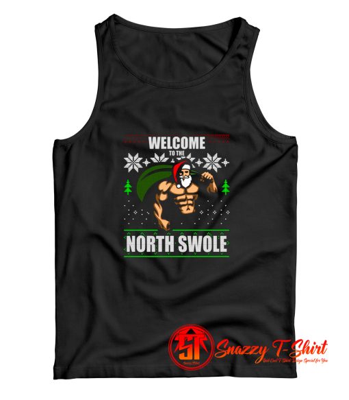 Santa Welcome to North Swole Christmas Tank Top