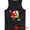 Santa with Face Mask and Toilet Paper Funny Christmas Tank Top