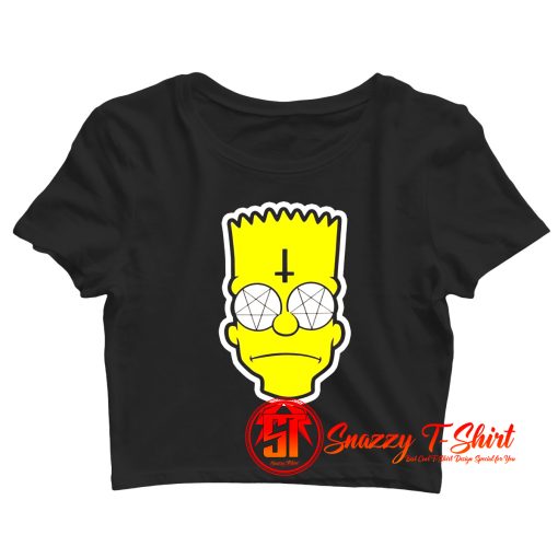 Satanic Bart Simpson Crop Top Shirt