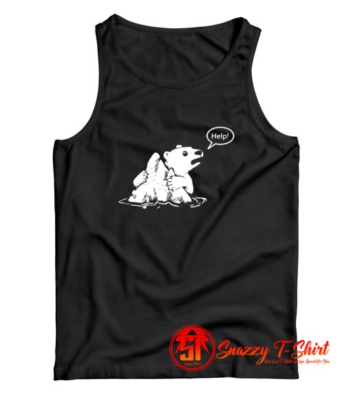 Save the polar bear climate change ice drowning Tank Top